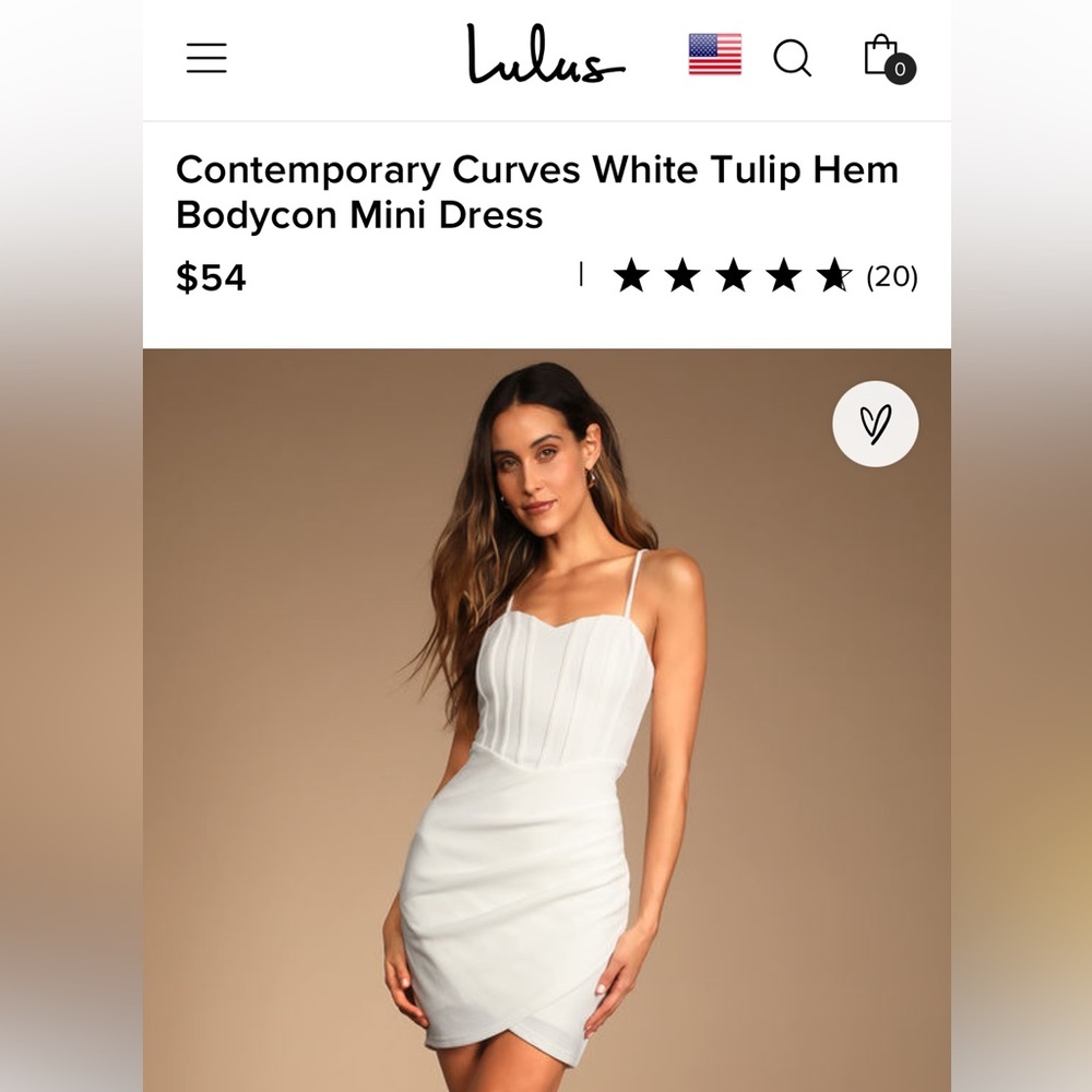 White bodycon mini dress